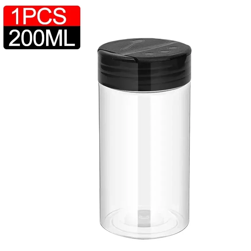 10/1PCS Clear Spices Bottle Salt Pepper Shakers Plastic Barbecue Seasoning Jars Condiment Box Home Kitchen Powder Storage Can — image 16