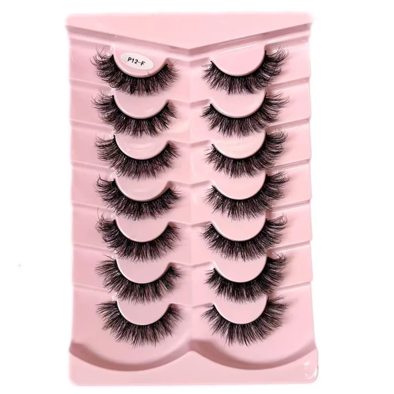 7 Pairs False Eyelashes Wispy Lashes Natural Look Fake Eyelashes Faux Mink Fluffy Strip False Lashes Pack — image 12