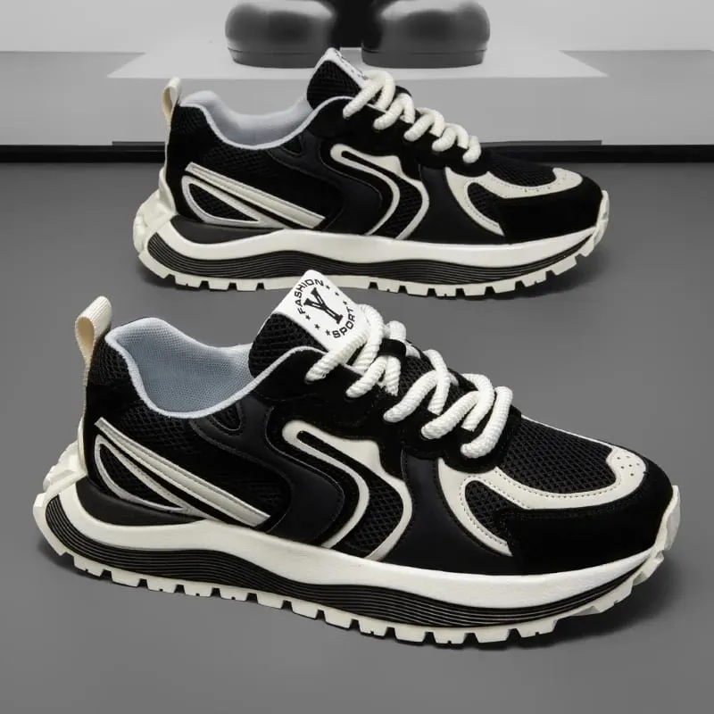 Men's Summer Mesh Breathable Casual Sports Shoes 2026 Versatile Lightweight Running Shoes Soft Sole Student Daddy Comfortable Fo