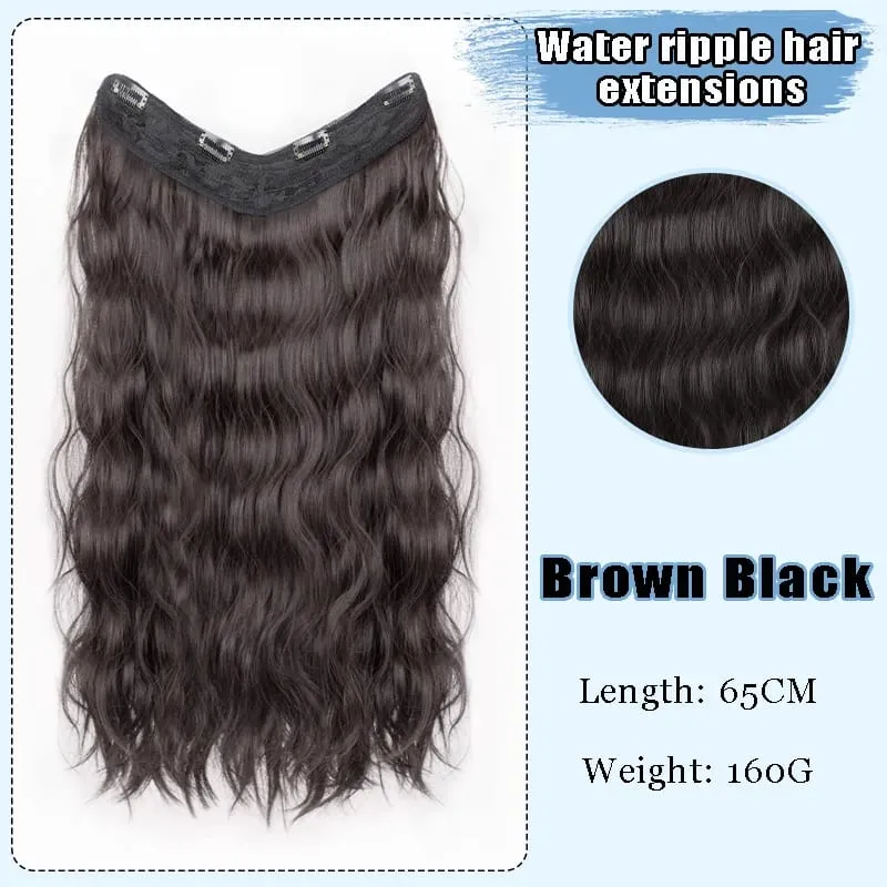 Part Synthetic Clip In Hair Extension Long Thick Curly Natural Blonde Flase Hair Hairpieces For Women Heat Resistant — image 20
