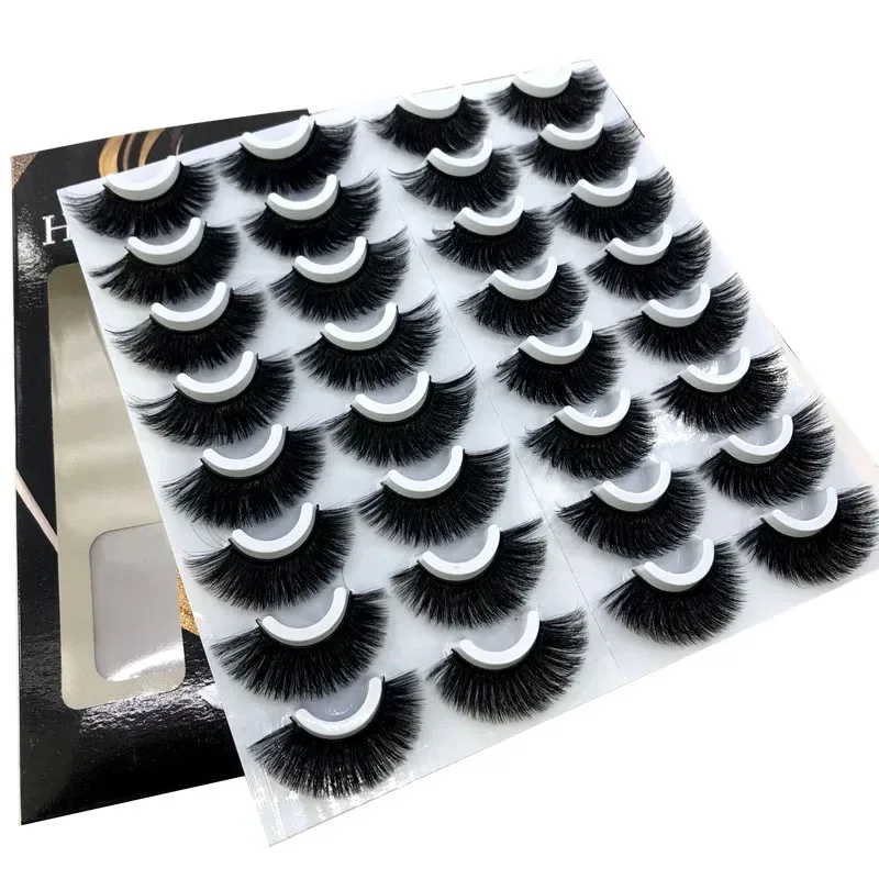 16 Pairs 3D Mink Hair False Eyelashes Natural/Thick Long Eye Lashes Wispy Makeup Beauty Extension Tools
