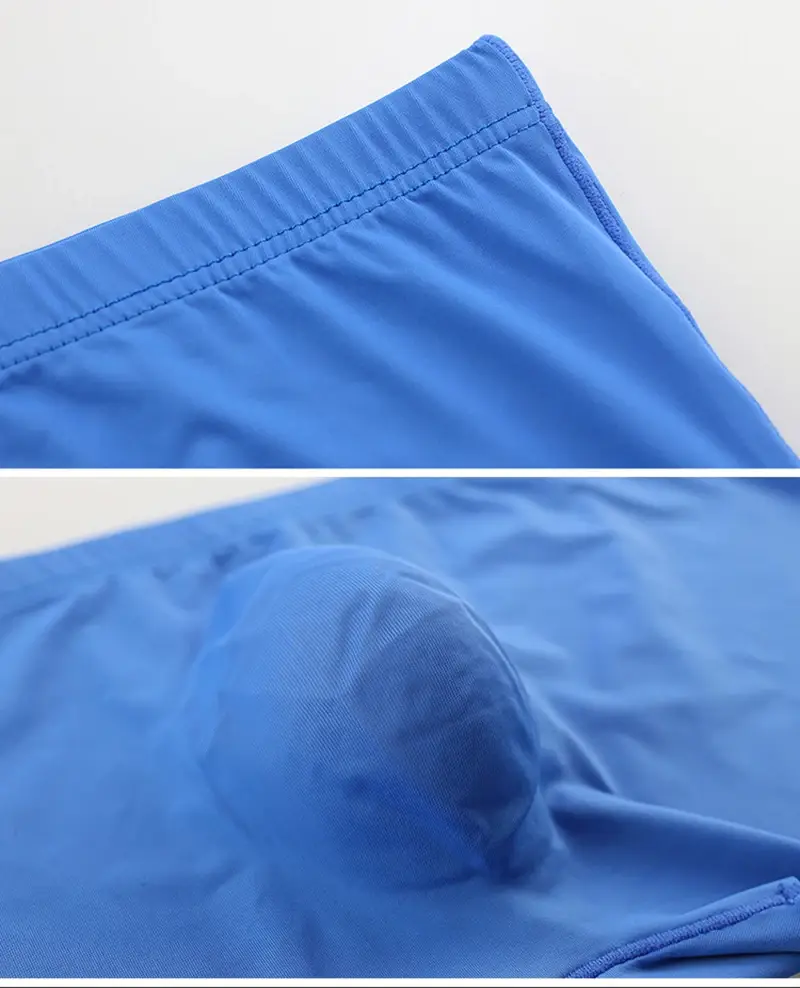 Men's Ice Silk Seamless Underwear Briefs Sexy U Convex Ultra-Thin Breathable Man Underpants Boxers — image 17