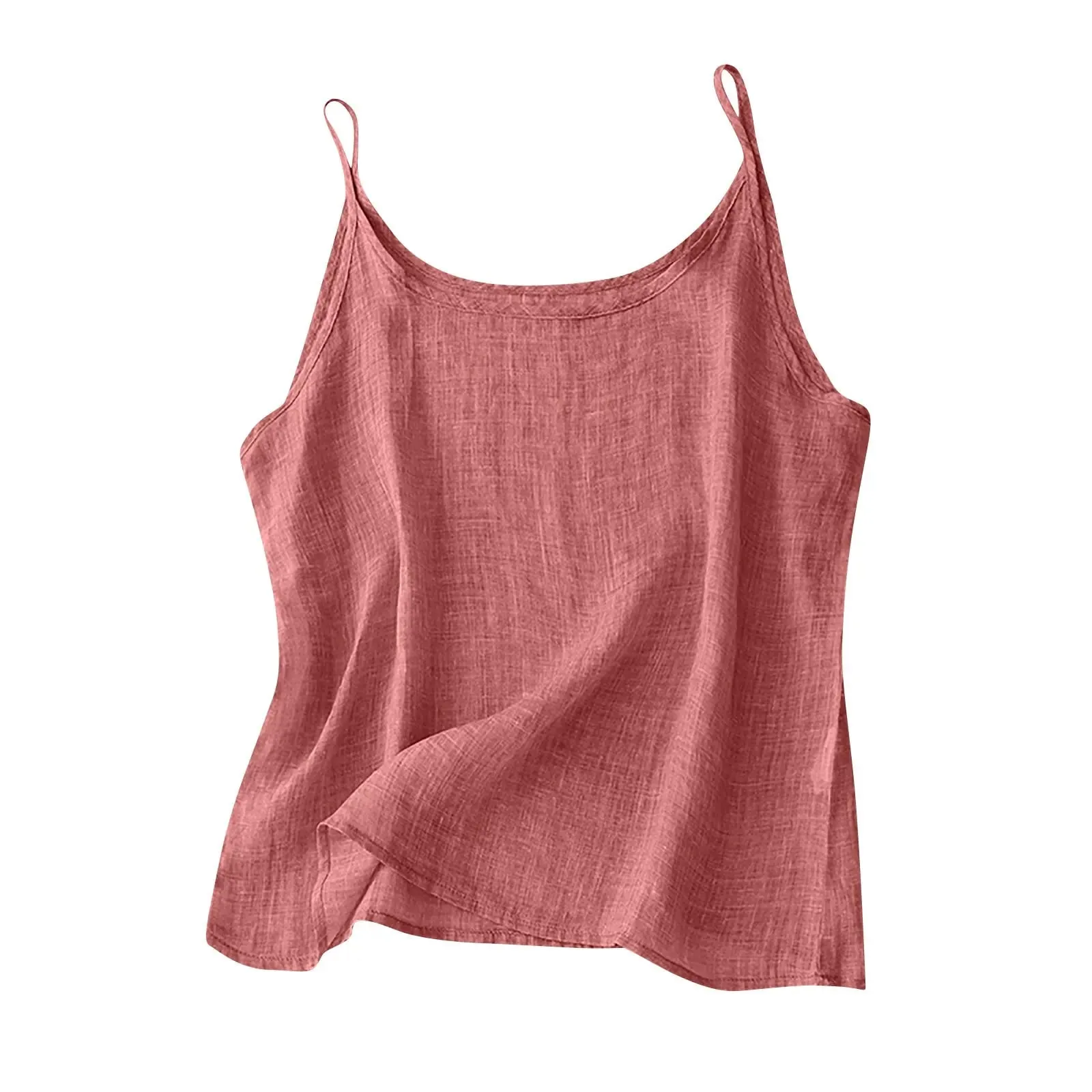 Vintage cotton and linen small camisole female summer thin bottoming vest loose thin cotton linen inner tops — image 9