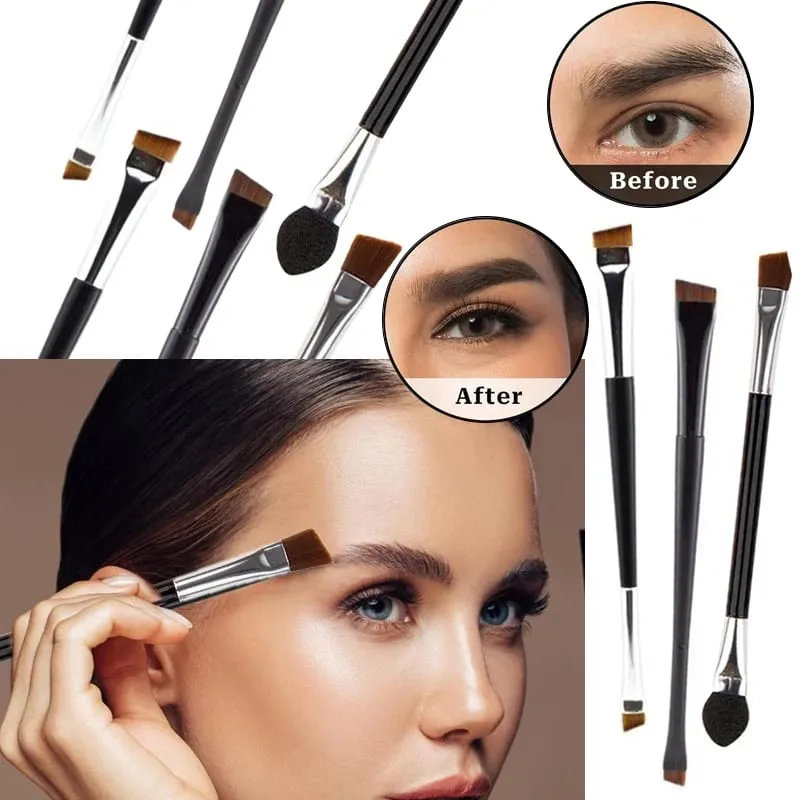 Professional Eyebrow Brush Eyeliner Angled Flat Head Blade Eye Liner Brow Contour Makeup Brushes Double-head Makeup Tool 1~10PC