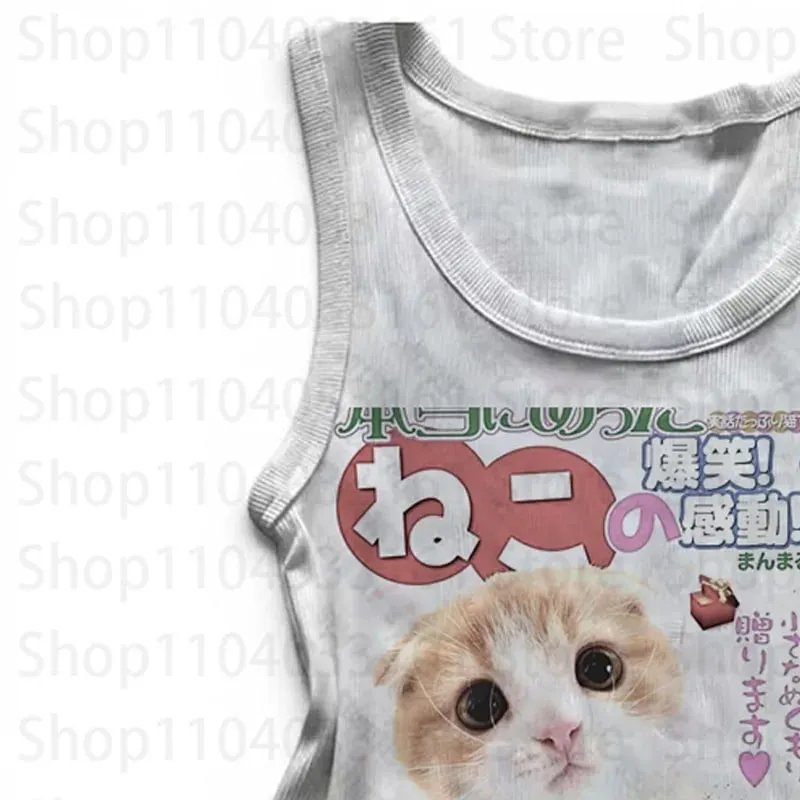 Kawaii Top Women Aesthetic Emo Crop Tops Y2k Gothic Clothes Women Women's Cropped Shoujo Girl Aesthetic Tanks & Camis Summer — image 2