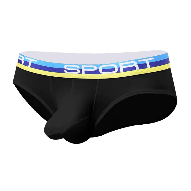 Elephant Nose Sexy Men Underwear U Convex Briefs Pouch Breathable Mesh Sexi Shorts Male Underpants Cueca Gay Penis Silk Summer