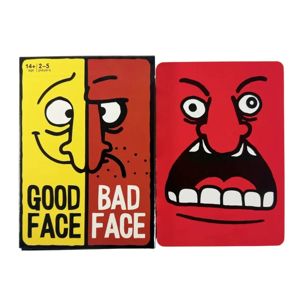 1pc Good Face Bad Face Card Game Hilarious Party Travel Board Game Deck For Fun Party — image 2