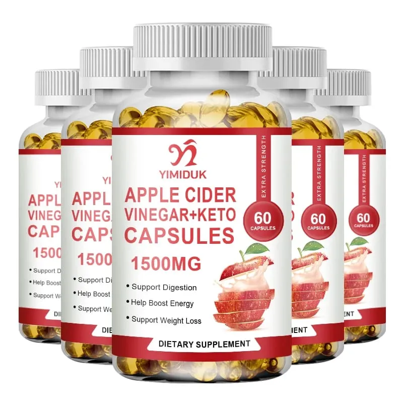 Apple Cider Vinegar Supplements with Mother - 1500 mg - ACV Capsules for Digestion Keto Cleansing and Balanced Nutrition — image 10
