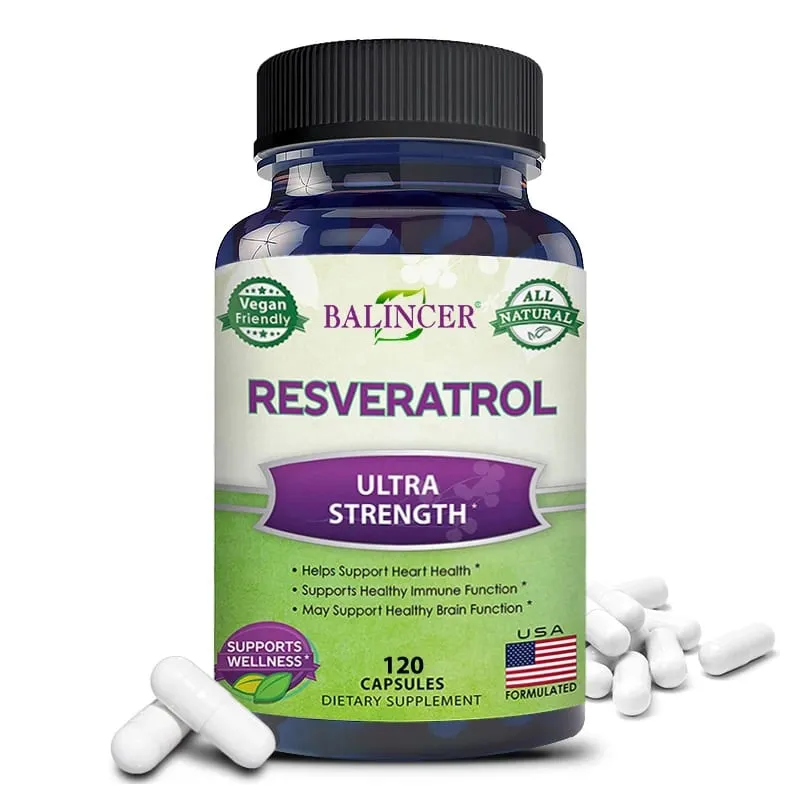 Balincer Resveratrol Complex Supports Cardiovascular Health Protects Arteries Boosts Immune System Promotes Smooth Skin — image 8