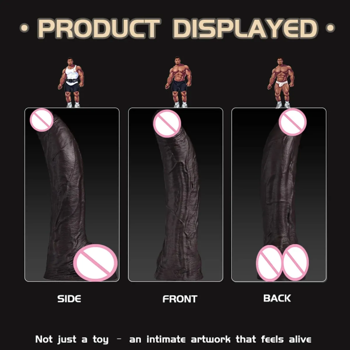 Long Black Dildo Realistic Dick Woman Dildos Masturbator For Women Soft Silicone Suction Cup Big Penis Anal Sex Toys Gay — image 2
