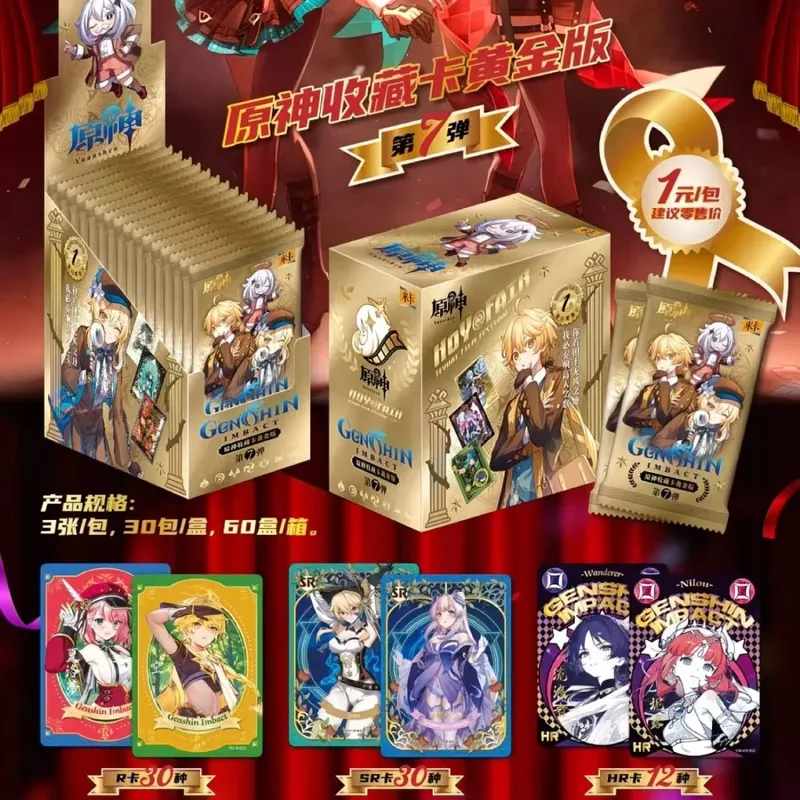Game Genshin impact Card Anime TCG Collection Pack Booster Box Rare SSR Anime Collectible Card Family Table Game Card Toy — image 20