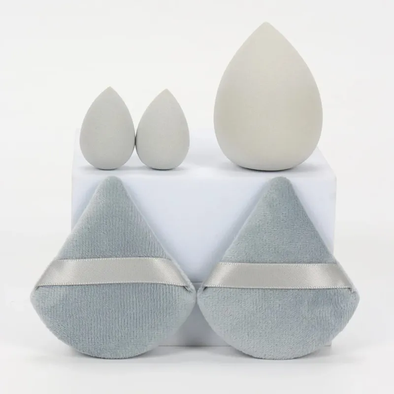 5Pcs Professional Makeup Sponge Set - Soft Gentle Multi-Purpose Tools for Perfect Foundation Powder and Blush Application