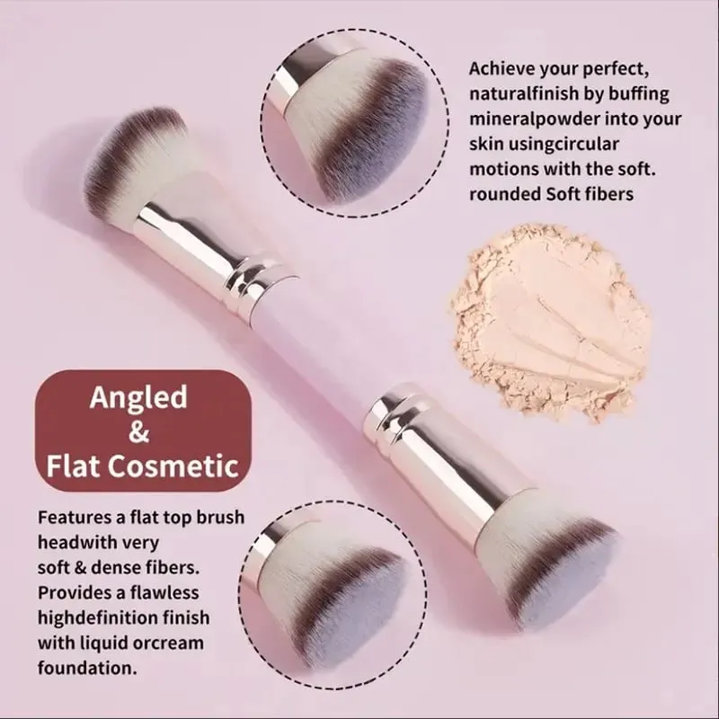 Conjunto de pincéis de maquiagem básicos de ponta dupla, 4 unidades, com caixa, bases, pó, blush, detalhes para pincéis de sombra, viagem para iniciantes — image 4