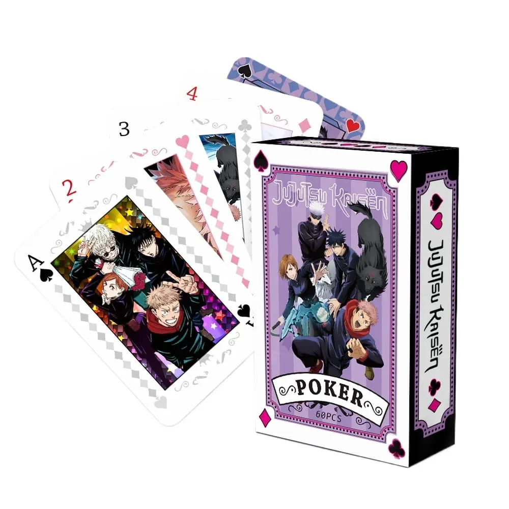 Anime Poker Toy Jujutsu Kaisen Board Game Cards Gojo Satoru Itadori Yuji Cosplay Hardcover Gift — image 7