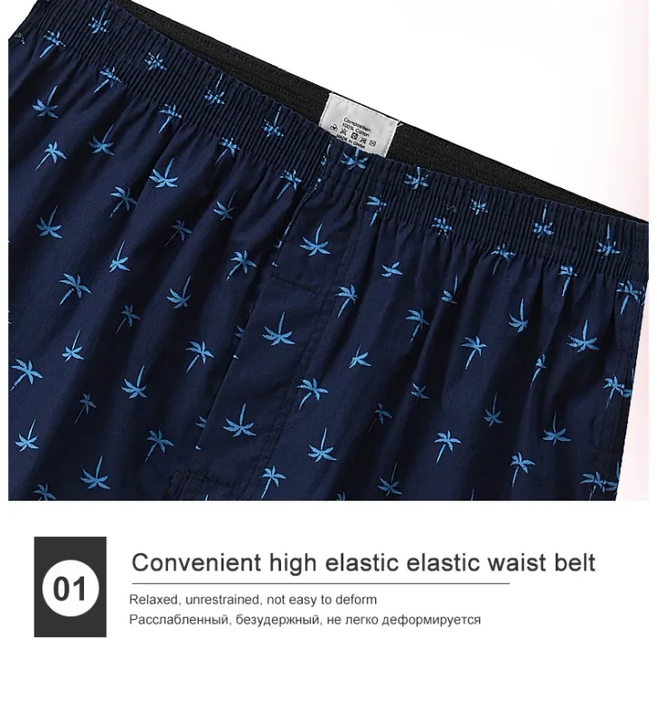 Shorts boxer de algodão masculino, roupa íntima masculina com padrão impresso, shorts estilo universitário, roupa de verão respirável e confortável — image 11