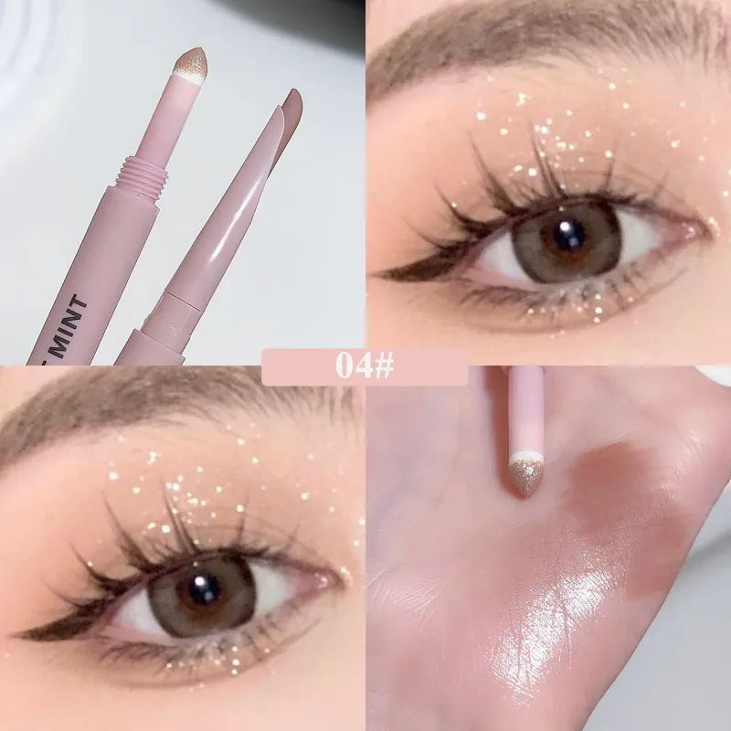 Sweetmint Meniscus Double-ended Silkworm Eyemakeup Highlight Naturally Brightening Long-lasting Eye Makeup Two-in-One — image 4