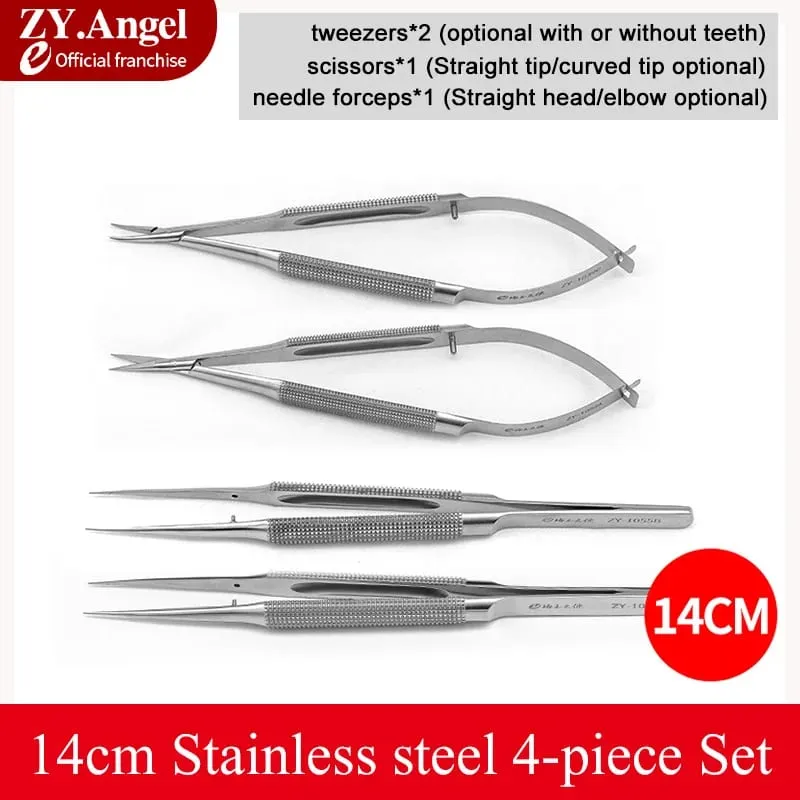 Ophthalmic Microsurgery Instruments Scissors Needle Holders Tweezers Stainless Steel 4/6/8 Piece Set Of Ophthalmic Surgical Tool — image 13