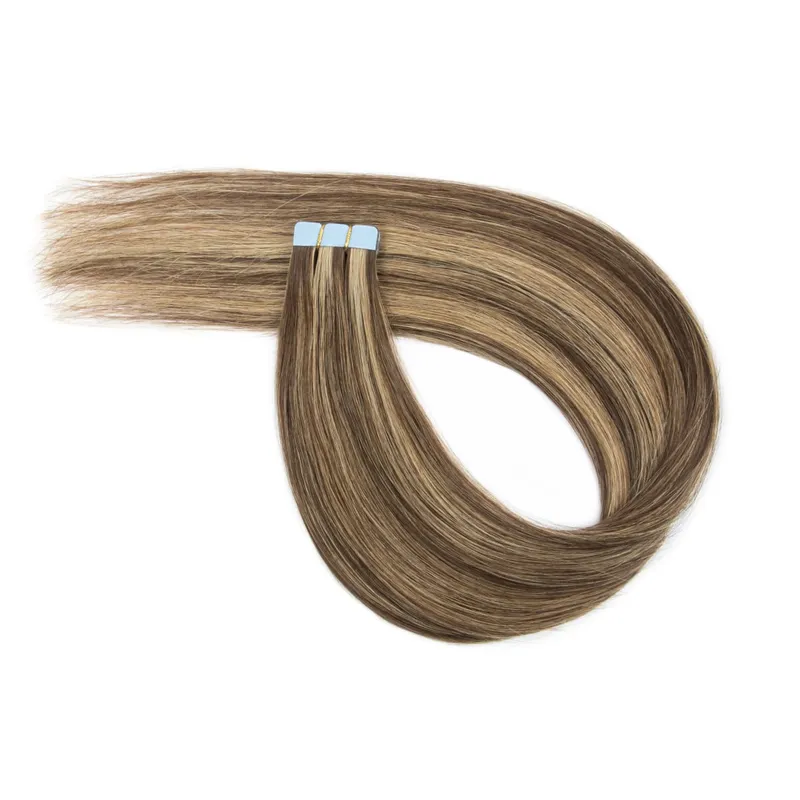 Macchina Remy Mini nastro invisibile per capelli umani veri nelle estensioni Trama della pelle per capelli laterali da donna 10 pezzi Uso quotidiano Indossare — image 12