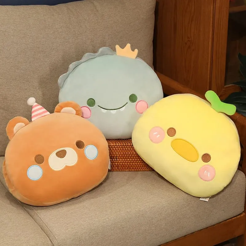 30cm Cartoon Animal Plush Small Pillow Hands Warm Burner Down Cotton Soft Cat Penguin Dinosaur Duck Bear Plushie Peluche Gift — image 5