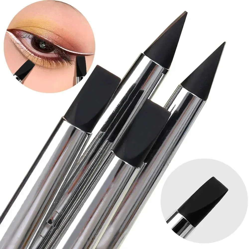 Escova de delineador de silicone lâmina multiuso sobrancelha batom pincéis fáceis de usar caneta de pintura de unhas olhos moldar ferramentas de modelagem — image 1