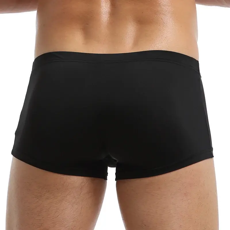 Fashion Boxers Ice Silk Man Underwear Underpants Breathable Comfortable Men's Panties Ultrathin BoxerShorts Trunks — image 3
