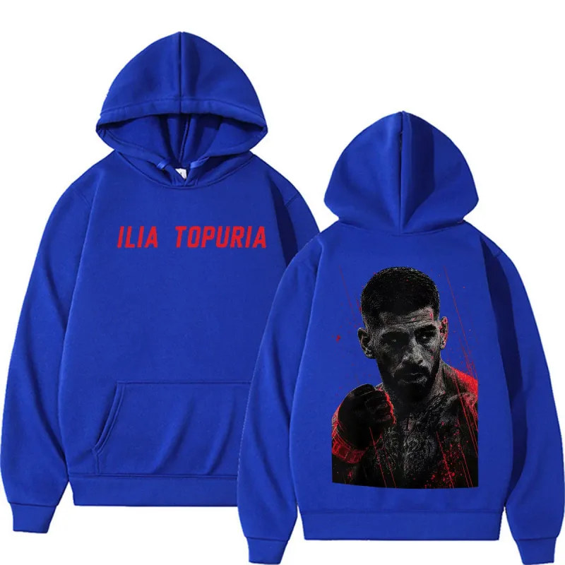 Ilia Topuria El Matador sudaderas con capucha gráficas Vintage ropa de hombre sudaderas estéticas de violencia jerséis casuales de lana ropa de calle — image 10