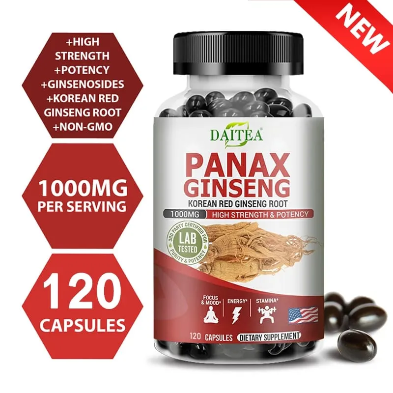 Ginseng Extract - Brain Booster for Memory and Focus Nitric Oxide Supplement Natural Energy Boost for Men and Women — image 3