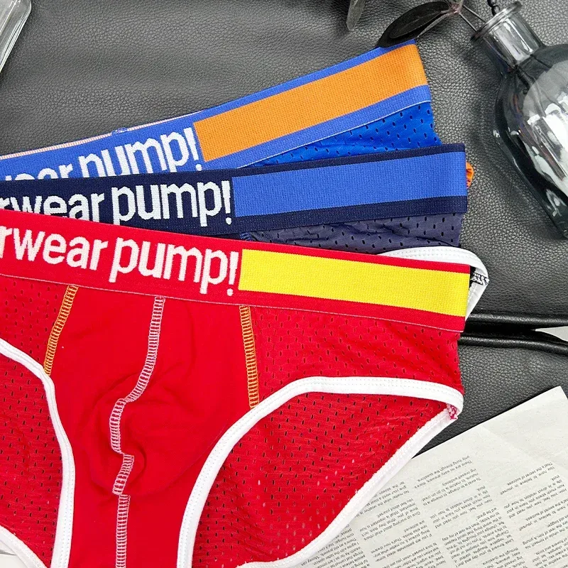 남자의 낮은 허리 슬리밍 메쉬 팬티 U 볼록한 주머니 탄성 허리띠 통기성 다채로운 Jockstrap 속옷