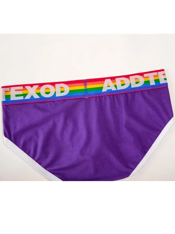 Sexy Men Underwear Rainbow Belt Multi Colored Youth Low Waist U Convex Pouch Brief Teenager Cotton Breathable Comfortable Bikini — image 45