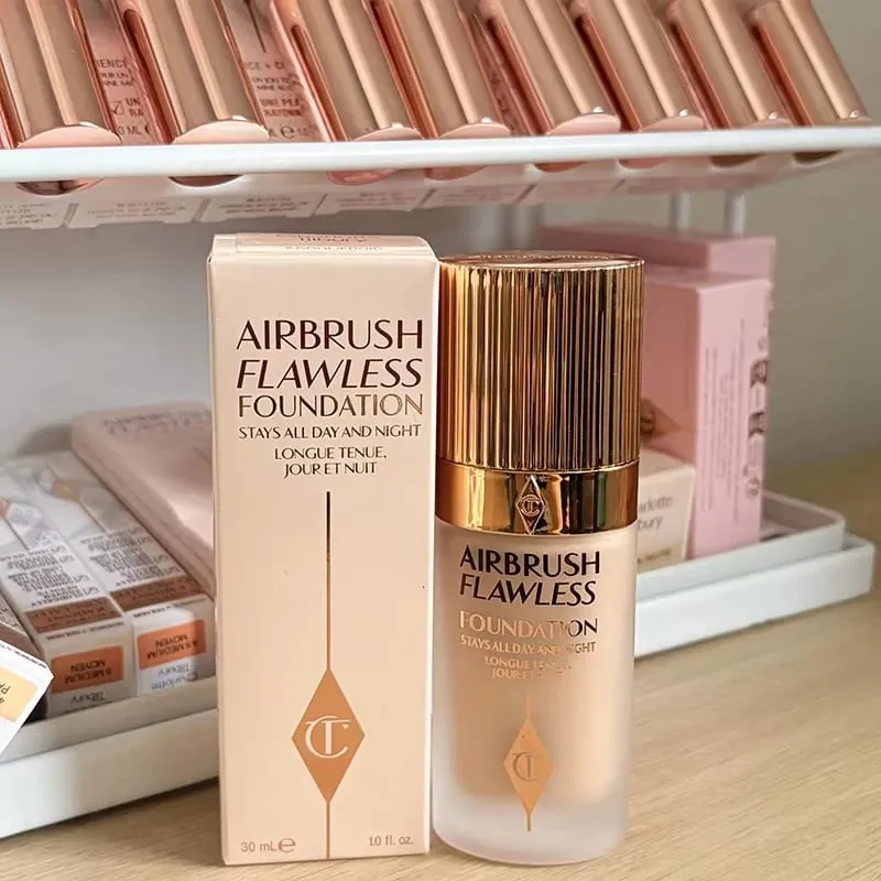 Charlotte Tilbury Lip Liner Set With Essential Oil Silky Blush Foundation That's Smooth Lightweight Natural And Blurred Makeup