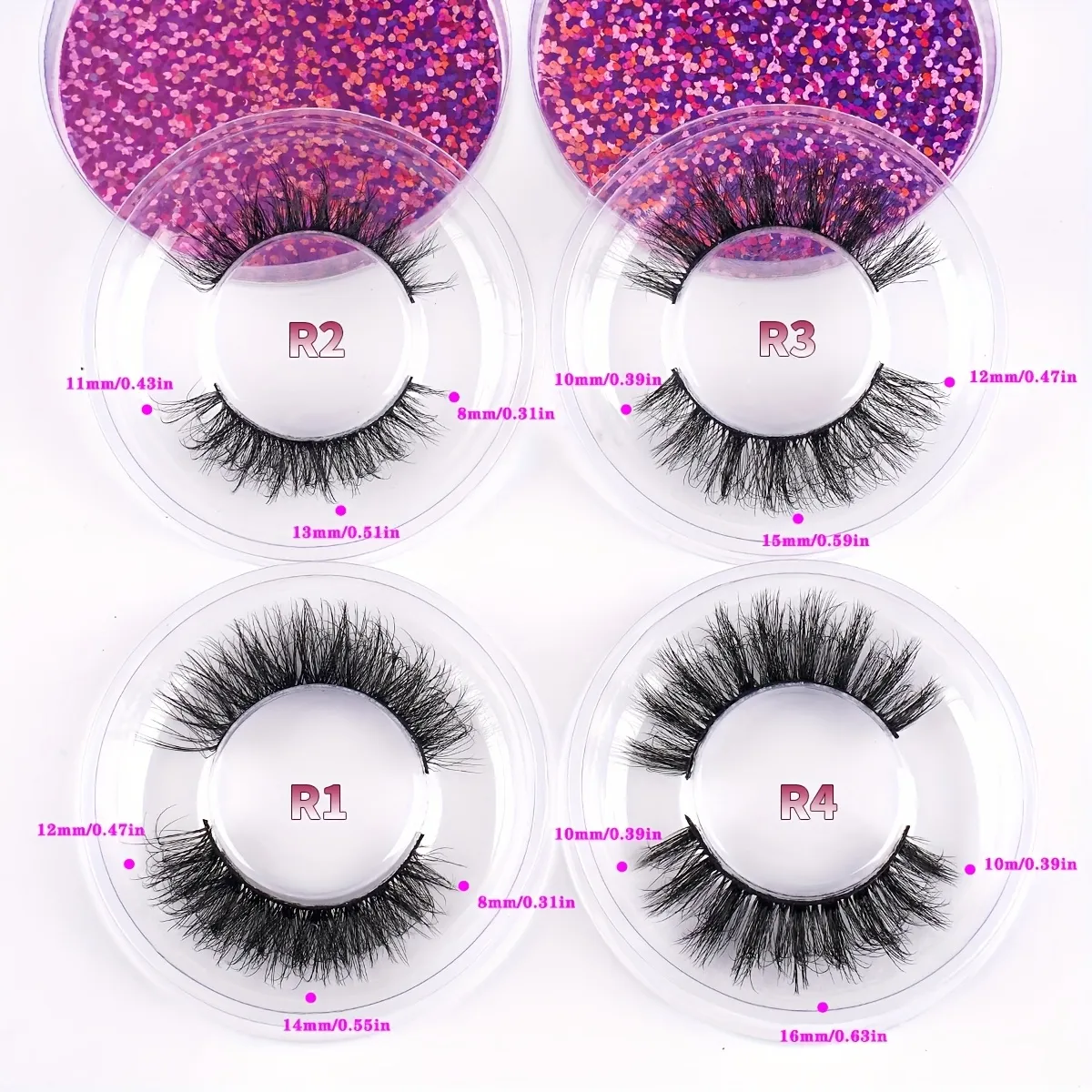 20 Pairs 4 Styles Wispy Faux Mink False Eyelashes Mixed Dramatic Thick Curled Fluffy Strip lashes Multipack for Eyes Makeup Sets — image 4