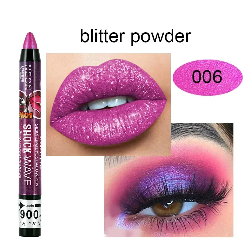 2 In 1 Eyeshadow Lipstick Stick Pencil Waterproof Glitter Matte Eye Shadow Makeup Pigment Eyeshadow Pen — image 18