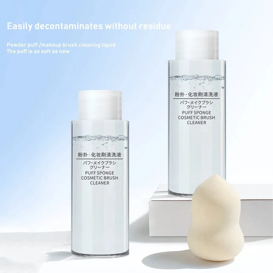 50/80/100ml Makeup Brushes Sponges Cleaning Liquid Make Up Egg Sponge Air Cushion Puff Makeup Tool Mild Transparent Gel Cleaner — image 3