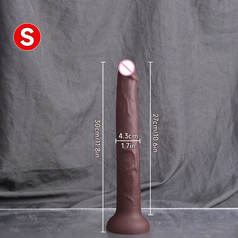Dlouhé dildo Realistický tvar hada Jedna vrstva Silikon Velký penis Měkký Anální Sex Hračky Přísavka Dick pro ženy Bod G Orgasmus 18+