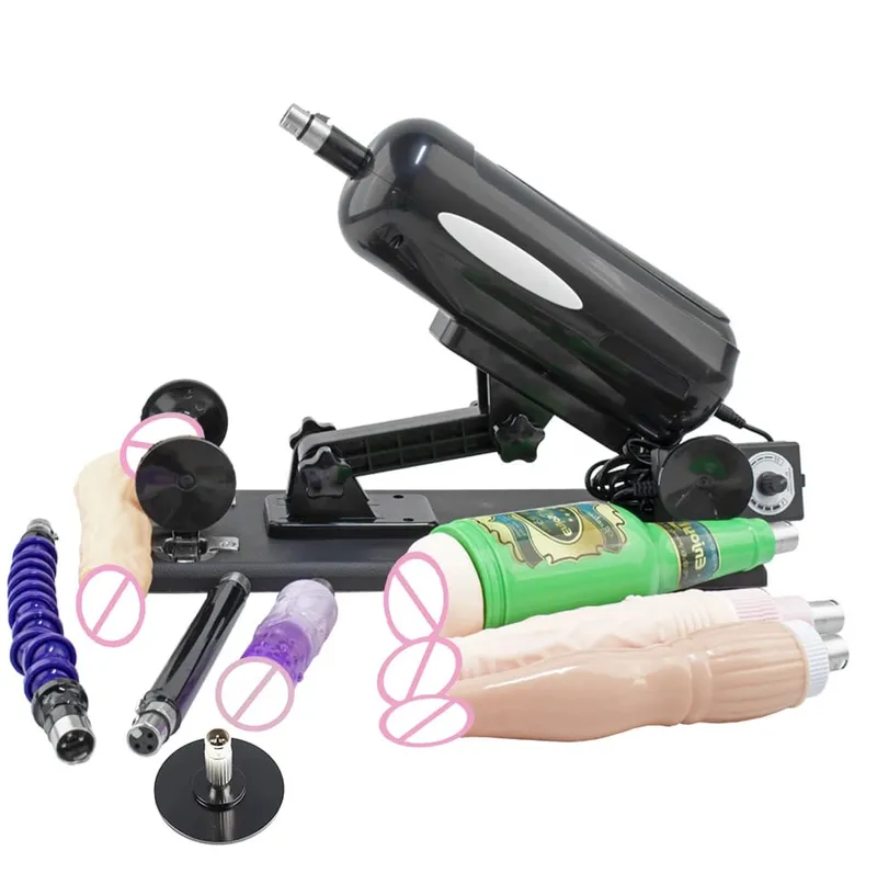 Sex Machine Gun with Big Dildo Automatic Thrusting Machines for women Retractable 8 Accessories Vibrator Masturbation