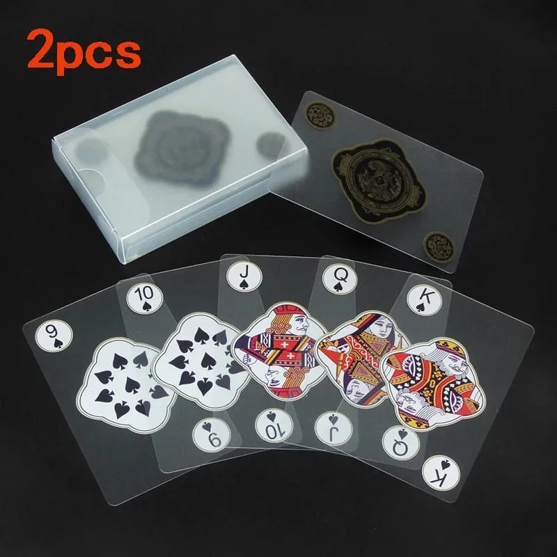 Playing Cards with Transparent PVC Plastic Waterproof Poker Card with A Box Perfect for Blackjack Euchre and Other games — image 8