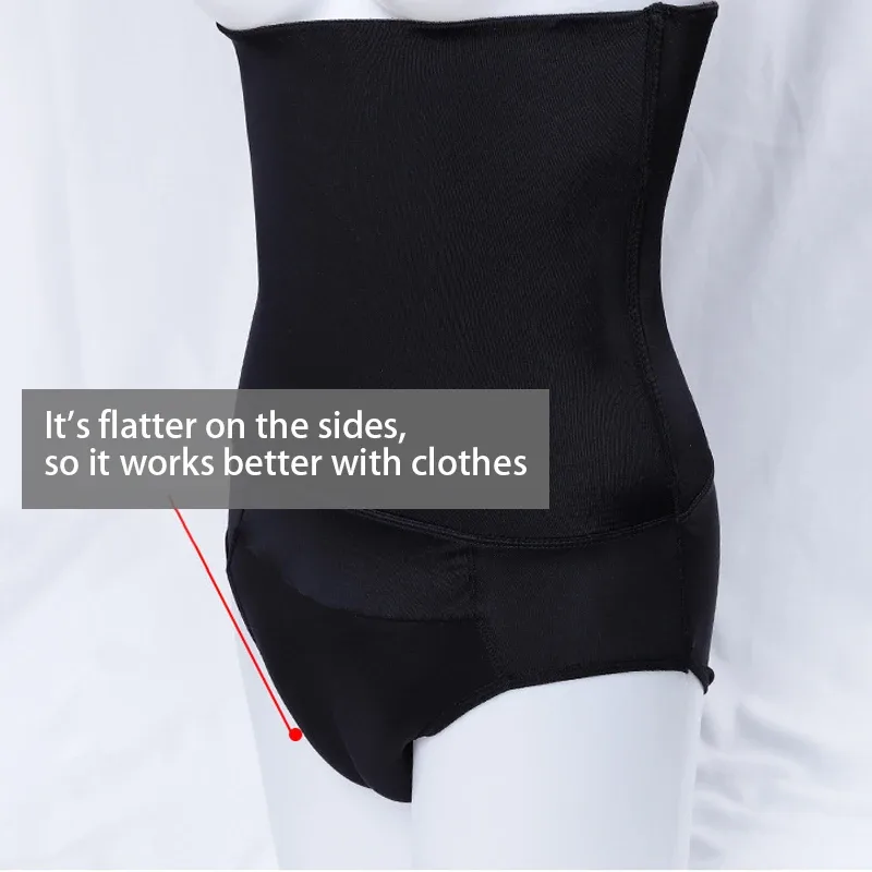 Men Sissy Hiding Gaff Panties Brief For Crossdressing Transgender Men High Waist Boxer Shorts Tummy Slim Body Shaper Corset — image 2