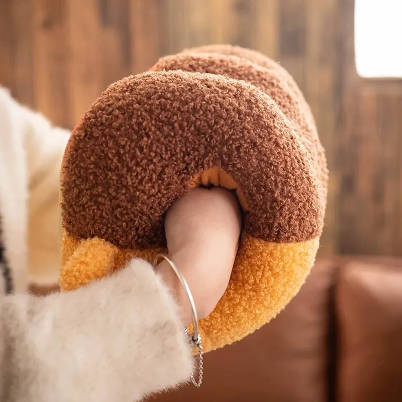 35x25cm Toast Bread Pillow Hands Warmer Winter Warm Plushie Emotion Face Human Figured Soft Cushion Decor Friend Gift — image 4