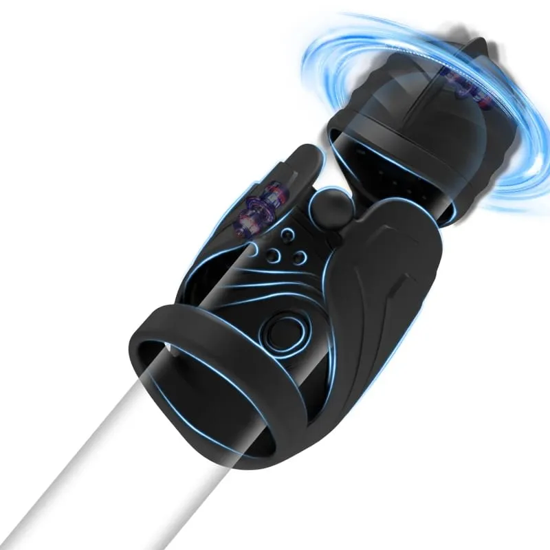 Glans Trainer Cock Male Masturbator 10 Mode Vibrator+wriggle Cocks Glans Stimulator Portable Pocket Pussy Penis Exercise Sex Toy