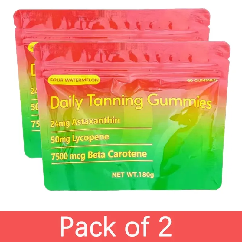 Gomme abbronzanti per donne e uomini | Integratore abbronzante Sun Tan con multivitaminici di astaxantina e licopene | Idratazione luminosa della pelle — image 8