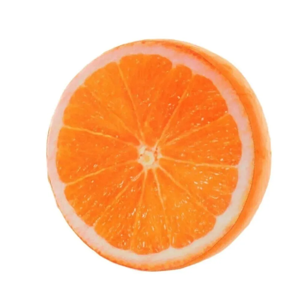 Soft Round Fruit Pillow Simulation Fruit Slice Print Seat Cushion Stuffed Inner Plush Fabric Sofa Cushion Sofa Decor — image 6