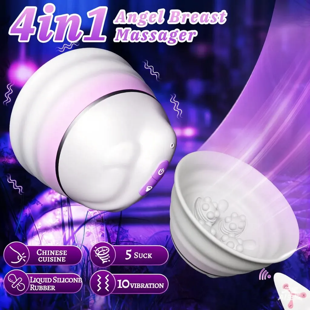 Wearable Breast Massager Remote Control Breast Pump Vibrator 5 Sucking 10 Vibration Modes Nipple Stimulation Sex Toys For Women — image 2