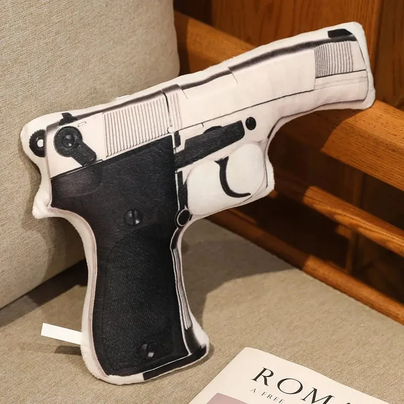 Simulation Gun Plush Pillow Images Printing Wheelgun Sniper Rifle Shooting Cushion Decoration Men Gift — image 1