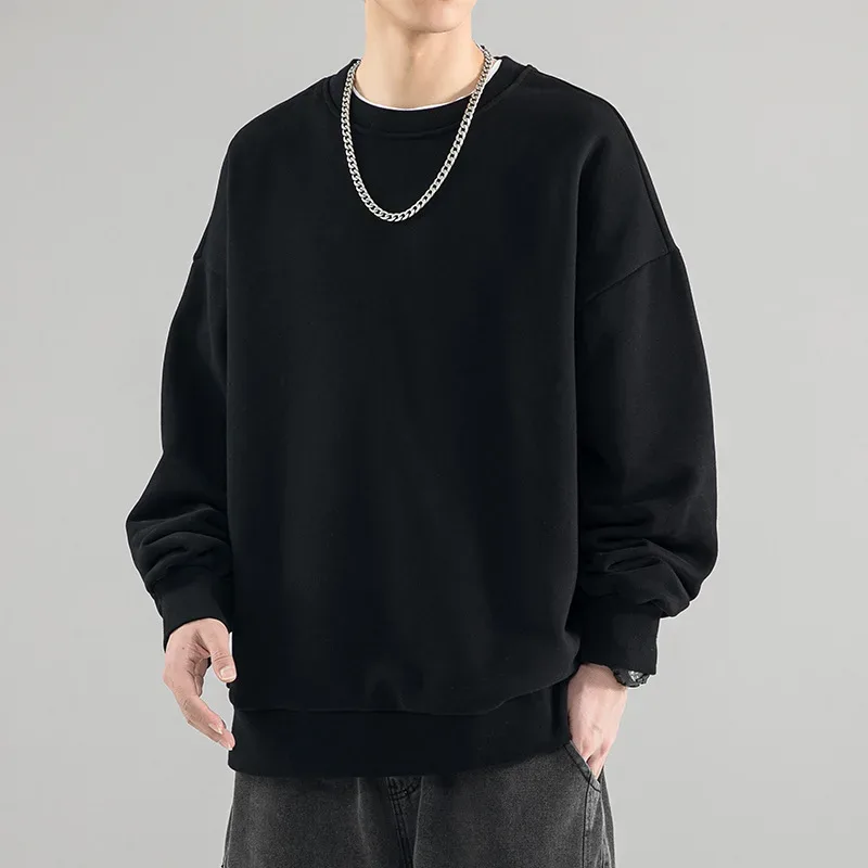 Plus Size Pullovers Men's Sweatshirts 110-185kg Oversized Round Neck Long Sleeve Tees Loose Tops Big Size Male Clothing 1XL-7XL