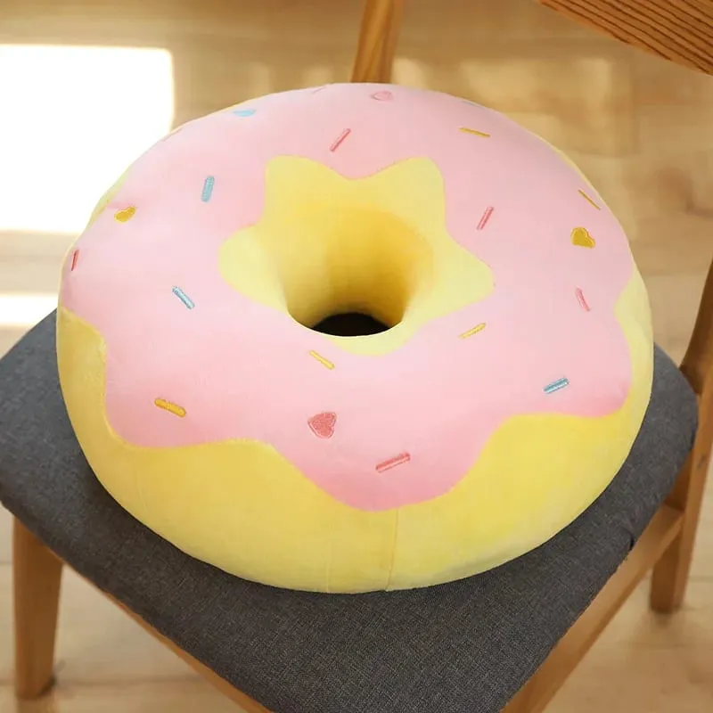 ZU 38cm Sweet Buns Donut Soft Toy Stuffed Cream Doughnut Plush Pillow Simulation Food Sofa Chair Cushion Kids Girl Gift — image 14