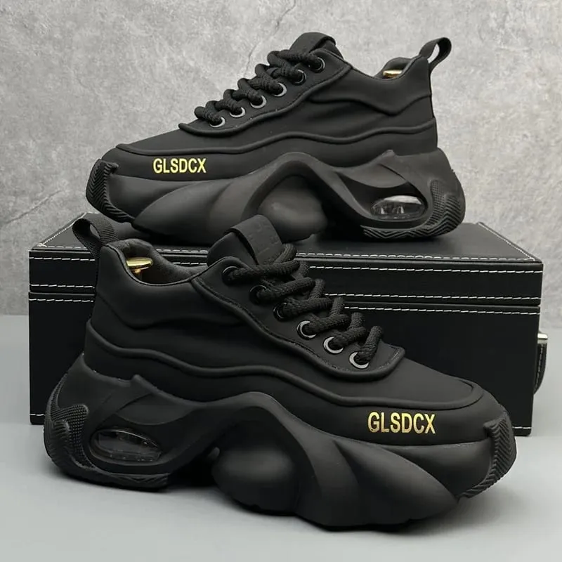 Designer Style Men Shoes 2025 Autumn Fashion Comfortable Men's Thick Platform Sneakers Casual Shoes Sports Trainers Tenis