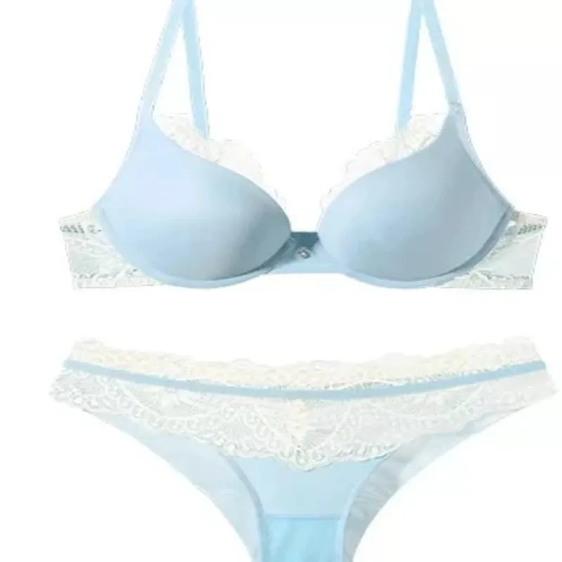 Ladies Soft Underwire Lace Lingerie Set Push‑Up Bra Anti Sagging Lifting Comfort Lightweight Casual Women Underwear Kit — image 6