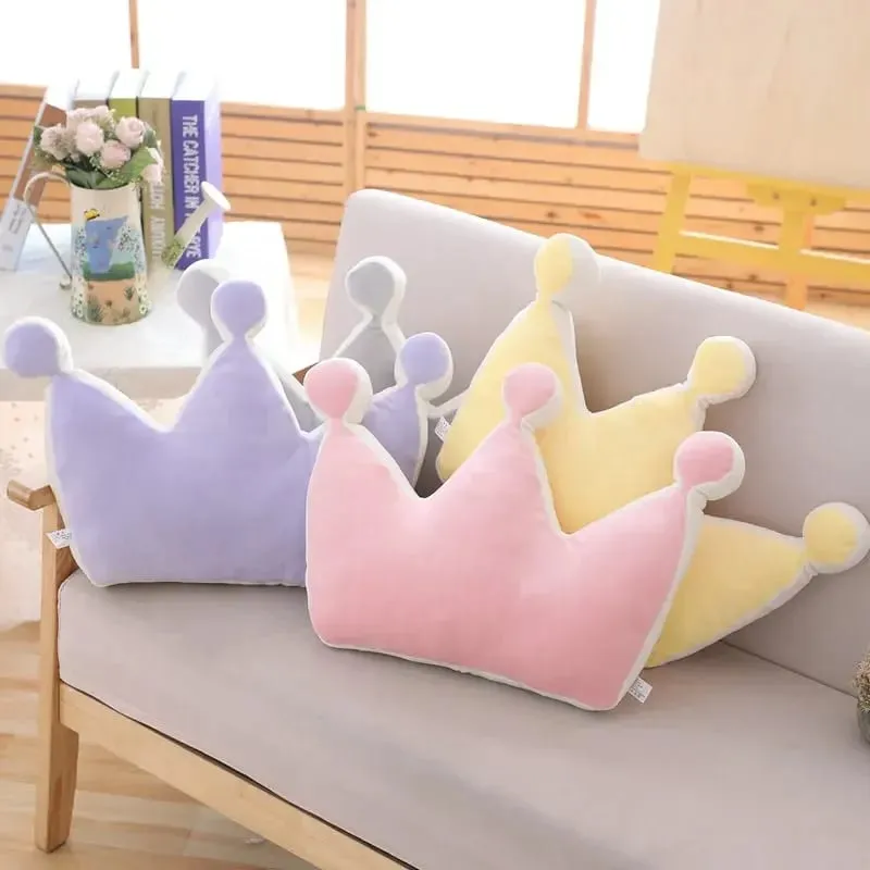 Soft Princess Crown Pillow Stuffed Sleeping Pillow Girl Room Sofa Decor Rainbow Cloud Star celebrity Studio Cushion Gift for Her — image 6