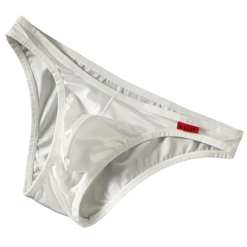 Männer Satin-wie Bikini Eis Seide Stretch Kurze Beutel Dessous Atmungsaktive Höschen Nahtlose Unterwäsche Unterhosen Japanische Tangas — image 7