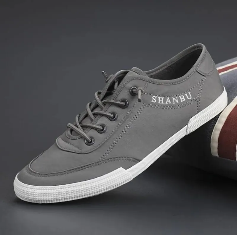 Plus Size 46 Men's Casual Shoes Lightweight Breathable Men Shoes Flat Sneakers White Lace-Up Tenis Man Sneakers — image 3